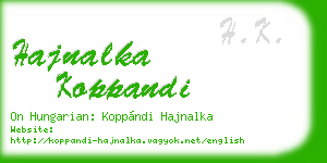 hajnalka koppandi business card