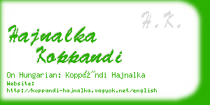 hajnalka koppandi business card